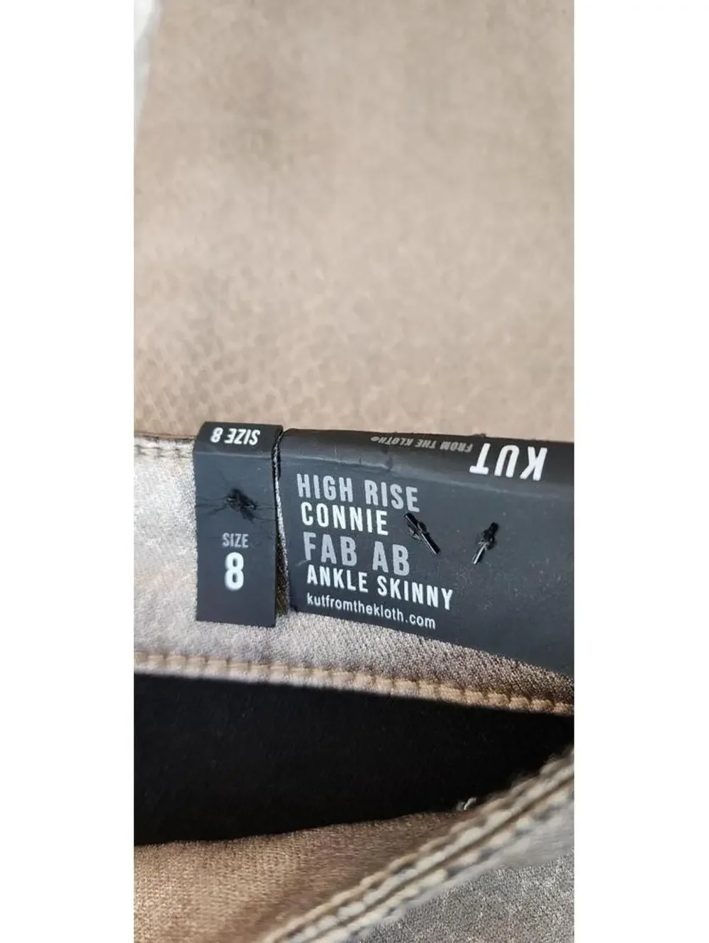 NWT Kut From The Kloth Connie Fab Ab High Rise Ankle Skinny Jeans Size 8 Beige - Picture 3 of 11
